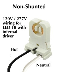 non-shunted LED T8 lamp holder manufacturer